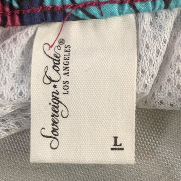 Sovereign Code Swim Trunks L 34β Red Strawberry Print Mesh Lined Drawstring Shor - Picture 7 of 9